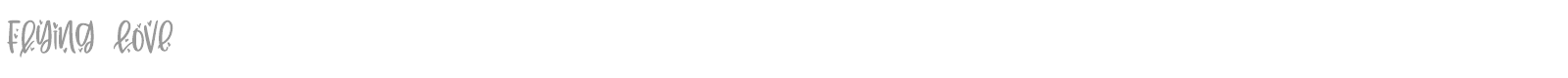 Flying Love font preview